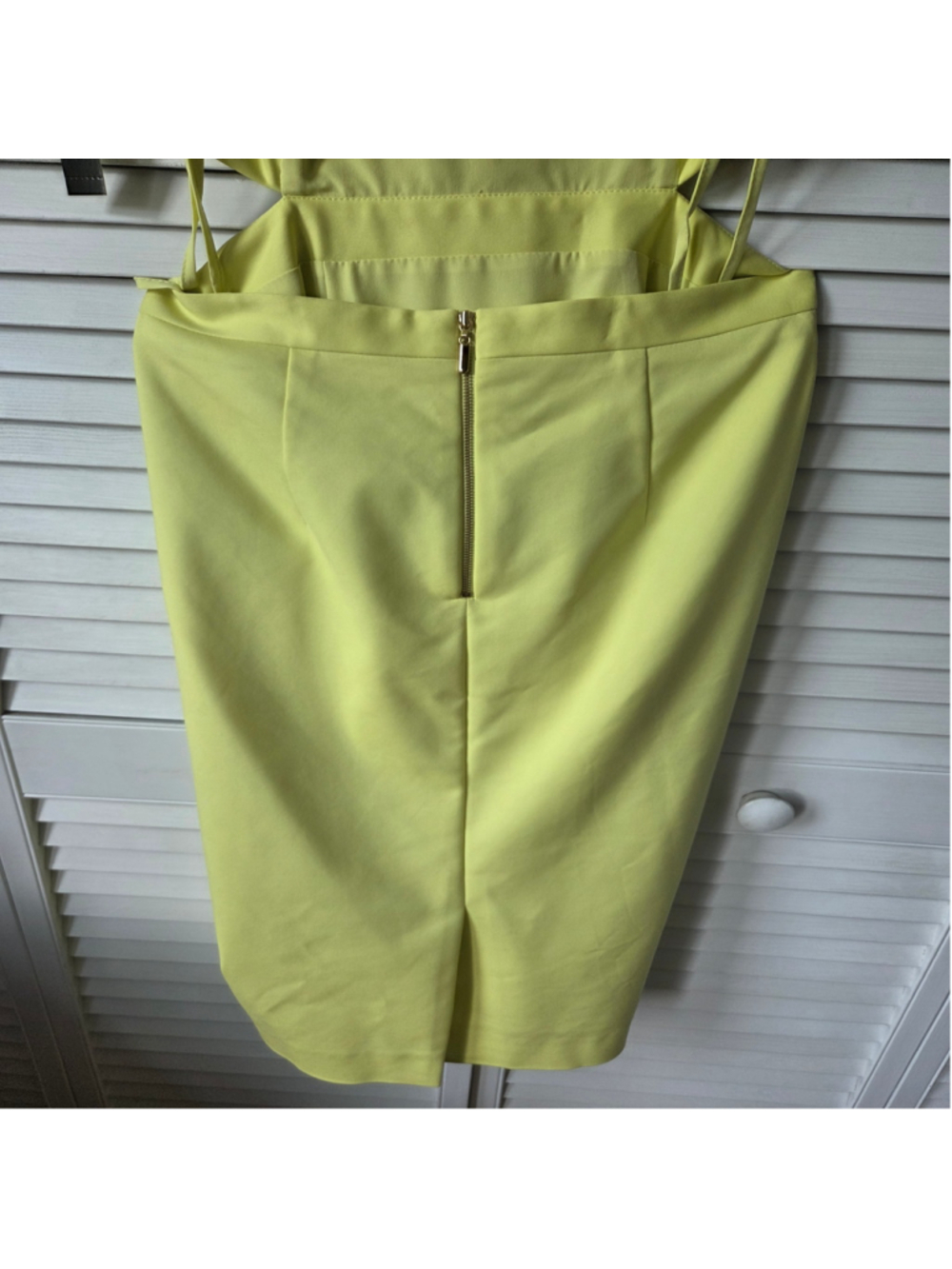 Women's NWT Tahari ASL Neon Green Tyra Dress with Cutouts Size 6 - Picture 14 of 16